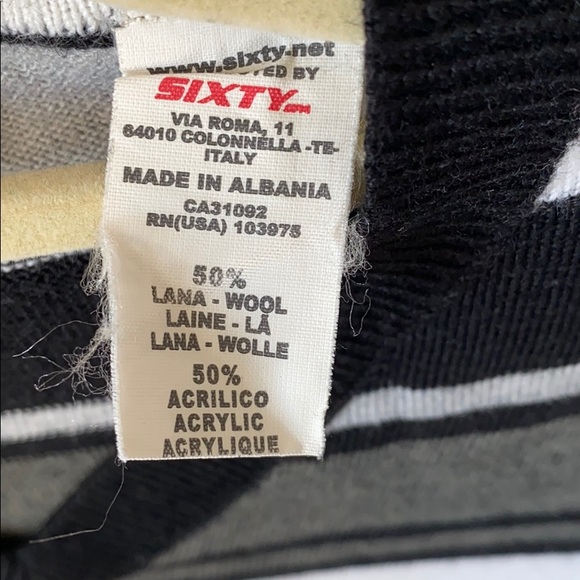 Energie (by Sixty) Striped V-neck Sweater - Picture 4 of 7